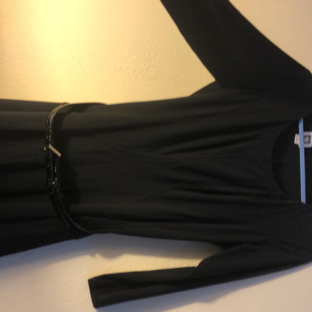 Anne Klein black belted dress